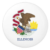 Illinois State Flag Keramische Knop (Voorkant)