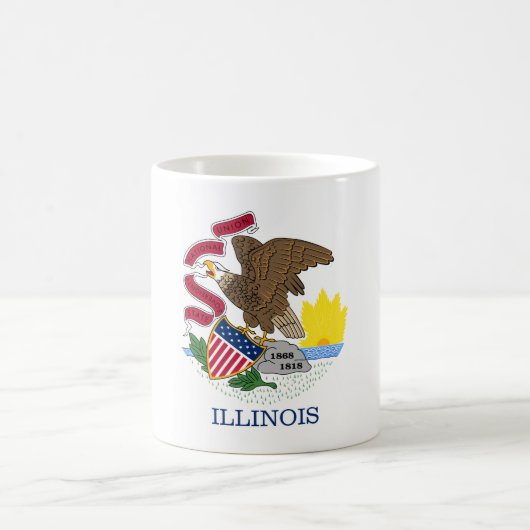 Illinois State Flag Koffiemok (Center)