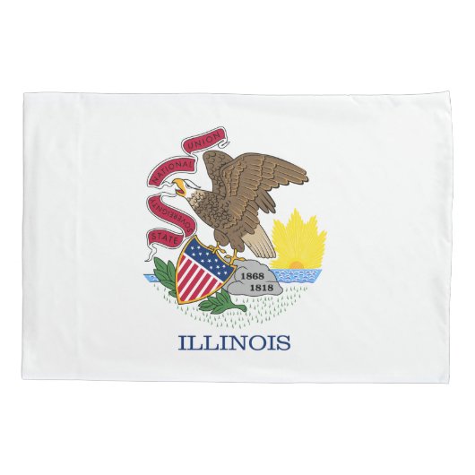 Illinois State Flag Kussensloop (Achterkant)