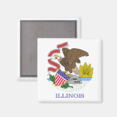 Illinois State Flag Magneet (Voorkant / Achterkant)