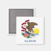 Illinois State Flag Magneet (Voorkant / Achterkant)
