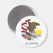 Illinois State Flag Magneet (Voorkant / Achterkant)