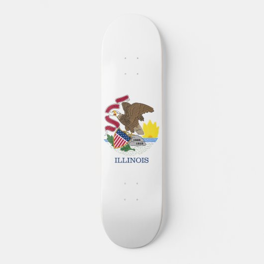 Illinois State Flag Persoonlijk Skateboard (Voorkant)