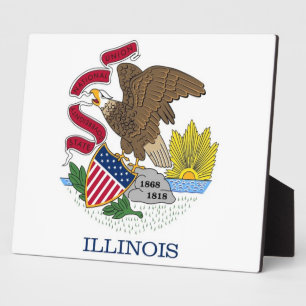 Illinois State Flag Plaque Fotoplaat