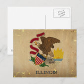 Illinois State Flag .png Briefkaart (Voorkant / Achterkant)