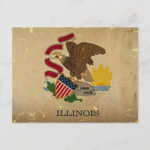 Illinois State Flag .png Briefkaart