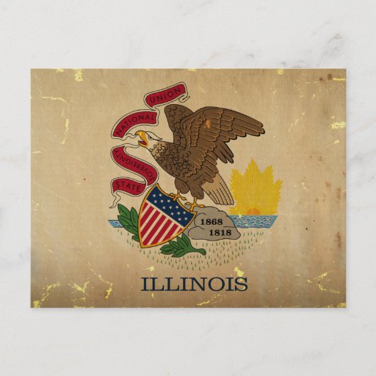 Illinois State Flag .png Briefkaart (Voorkant)