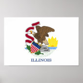 Illinois State Flag Poster (Voorkant)
