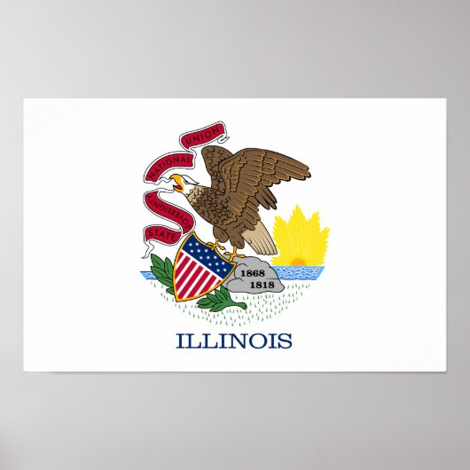 Illinois State Flag Poster (Voorkant)
