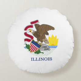 Illinois State Flag Rond Kussen