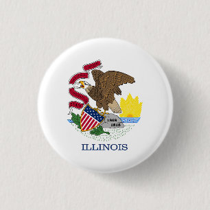 Illinois State Flag Ronde Button 3,2 Cm