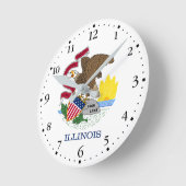 Illinois State Flag Ronde Klok (Hoek)