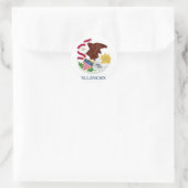 Illinois State Flag Ronde Sticker (Tas)