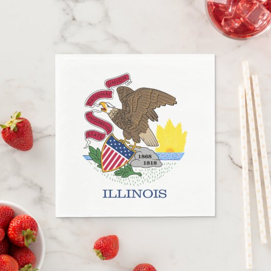 Illinois State Flag Servet (Insitu)