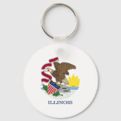 Illinois State Flag Sleutelhanger (Achterkant)