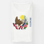 Illinois State Flag Spandoek (Verticaal)