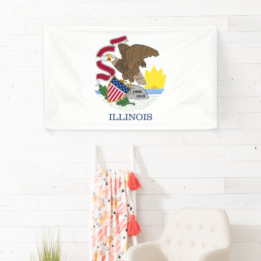 Illinois State Flag Spandoek (Insitu)
