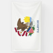 Illinois State Flag Spandoek (Verticaal)