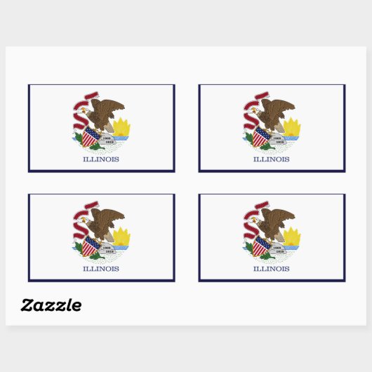 Illinois State Flag Sticker (Vel)