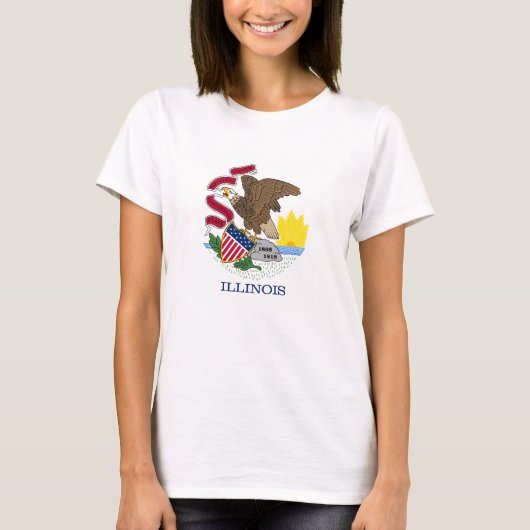 Illinois State Flag T-shirt (Voorkant)