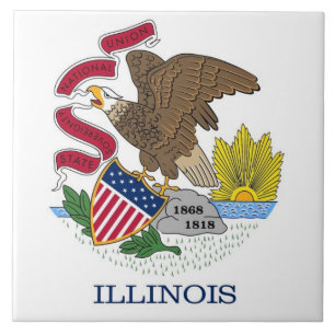 Illinois State Flag Tegel Tegeltje