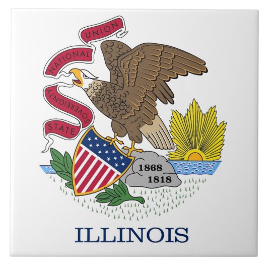 Illinois State Flag Tegel Tegeltje (Voorkant)