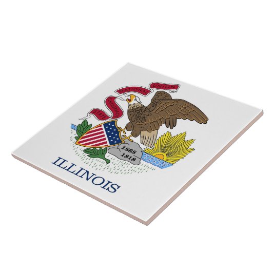 Illinois State Flag Tegel Tegeltje (Zijkant)
