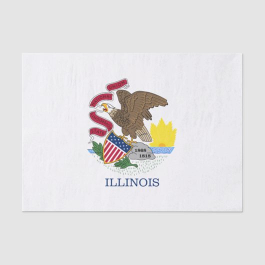 Illinois State Flag Tissuepapier (Voorkant)