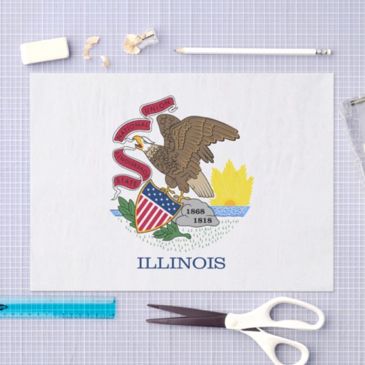 Illinois State Flag Tissuepapier (Craft)