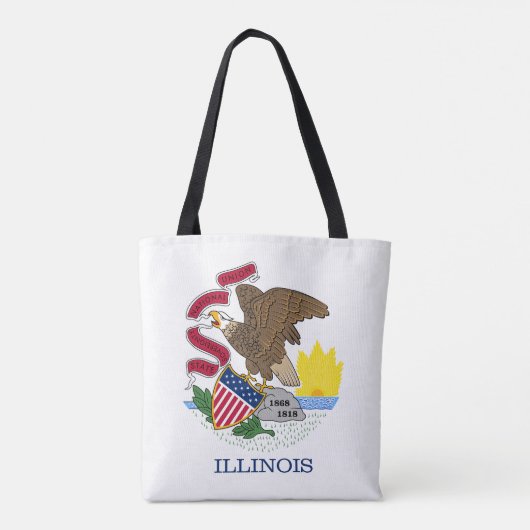 Illinois State Flag Tote Bag (Achterkant)