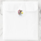 Illinois State Flag Verenigde Staten Ronde Sticker (Tas)