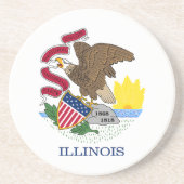 Illinois State Flag Zandsteen Onderzetter (Voorkant)