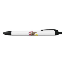 Illinois State Flag Zwarte Inkt Pen