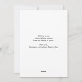 Illinois State Fun Family Kerstmis Feestdagenkaart (Achterkant)