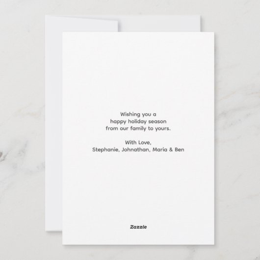 Illinois State Fun Family Kerstmis Feestdagenkaart (Achterkant)