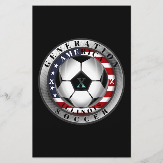 Illinois State Generation X American Soccer. Briefpapier (Voorkant)