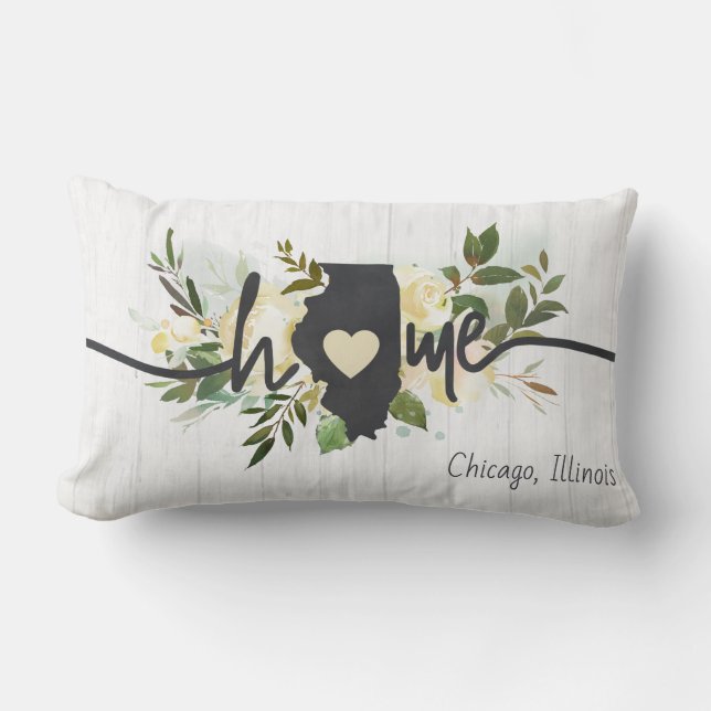 Illinois State gepersonaliseerd uw huis stad rusti Kussen (Voorkant)
