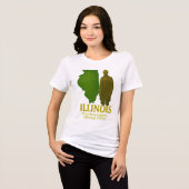 Illinois State Kunst T-Shirt... Tri-Blend Shirt (Voorkant volledig)