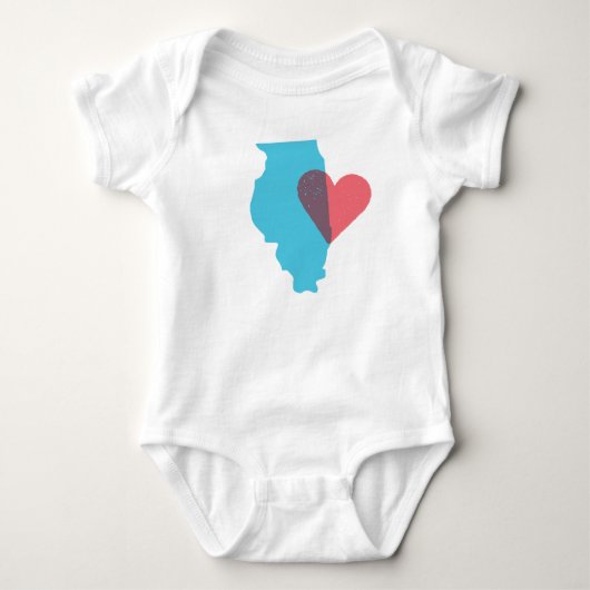 Illinois State Love Baby Shirt (Voorkant)