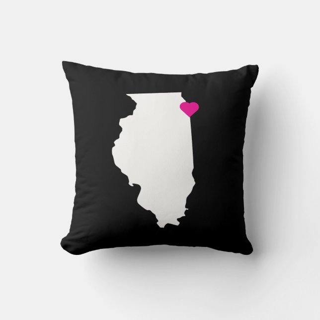  Illinois State Love Reversible Pillow Kussen (Voorkant)