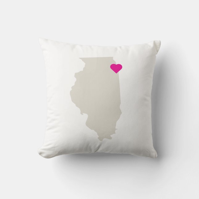  Illinois State Love Reversible Pillow Kussen (Voorkant)