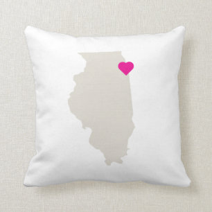 Illinois State Love Reversible Pillow Kussen