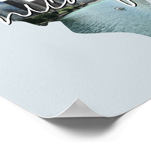 Illinois State Photo insert and town name Poster (Hoek)