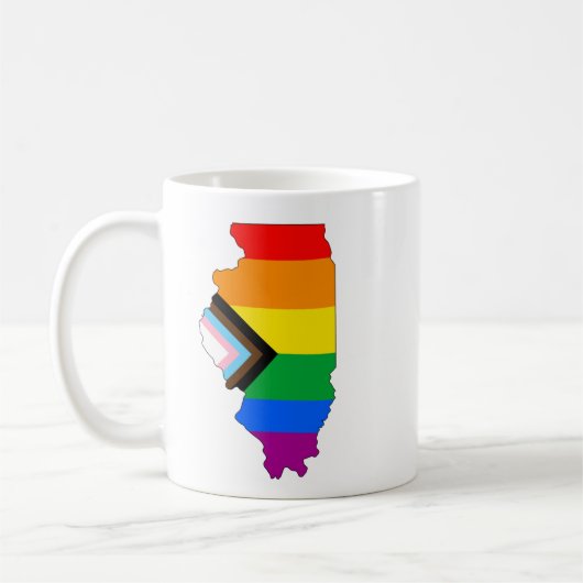 Illinois State Pride LGBTQ Progress Pride Koffiemok (Links)