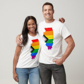 Illinois State Pride LGBTQ Progress Pride T-shirt (Unisex)