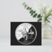 Illinois State Quarter keerzijde Faux Briefkaart (Staand voorkant)