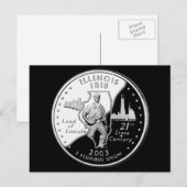 Illinois State Quarter keerzijde Faux Briefkaart (Voorkant / Achterkant)