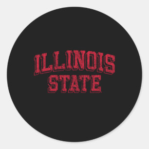 Illinois State Redbirds Arch Block Ronde Sticker