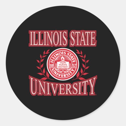 Illinois State Redbirds Laurels Alternate Ronde Sticker (Voorkant)