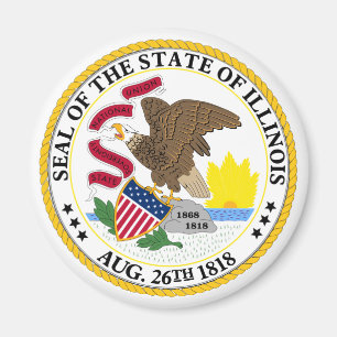 Illinois State Seal Emblem Magneet